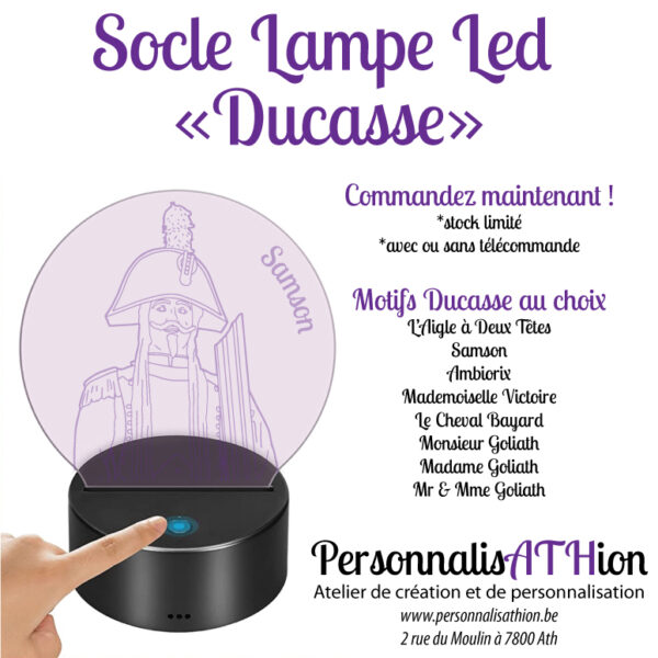 socle led personnalisathion ducasse ath 2022 samson
