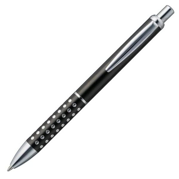 Stylo à Bille en Métal Noir ou Argenté, Encre Noir ou Bleu