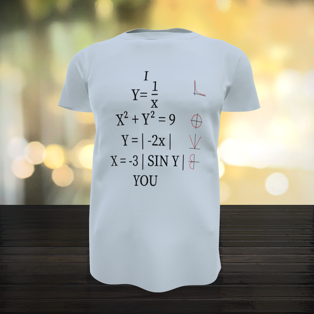 t shirt i love you formule mathematique